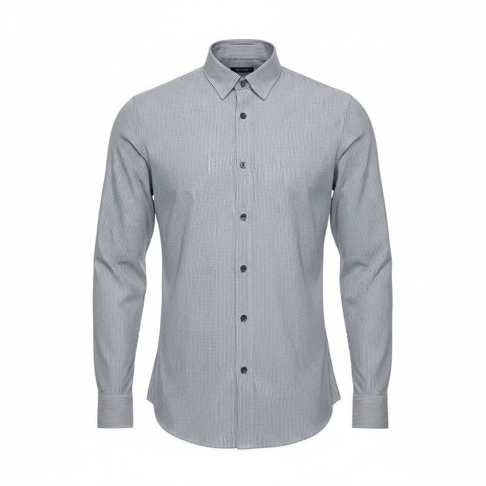 Rhone Commuter Shirt Slim Fit Blue Performance Mens Large Stretch Long Sleeve